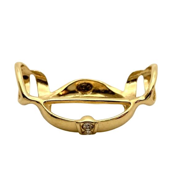 Premiere Designs Vintage Gold Tone scarf Slide w Cascading Rhinestones/Crystals - Picture 2 of 5